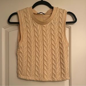 Zara Vest Sweater (Yellow) Size M. Good condition and good deal!